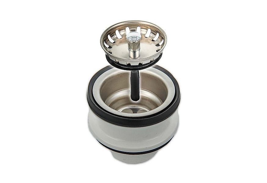 tecuro Siphon Spülen-Siebkorbventil Ø 70 mm (1 1/2 Zoll) x Abgang unten 1 1 günstig online kaufen