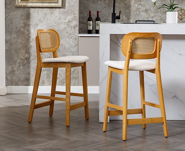 WAHSON OFFICE CHAIRS Barhocker Rattan 2/4er günstig online kaufen