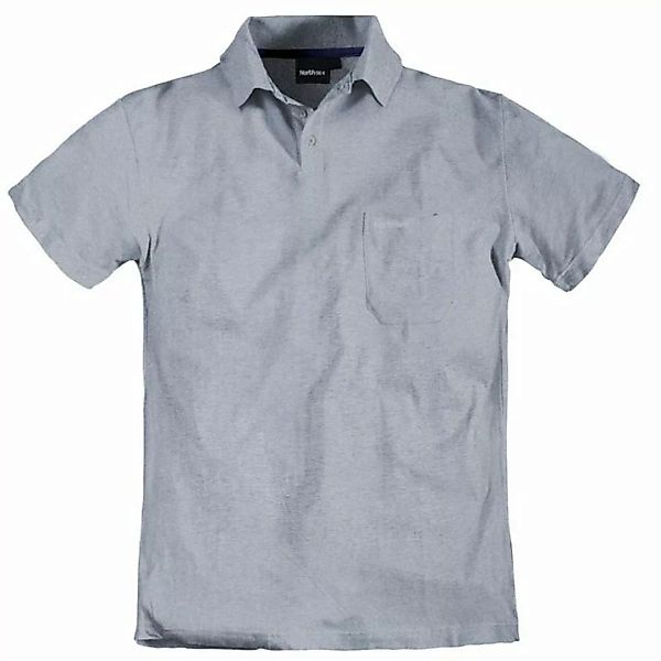 north 56 4 Poloshirt XXL Poloshirt mit Brusttasche von Allsize, hellgrau günstig online kaufen