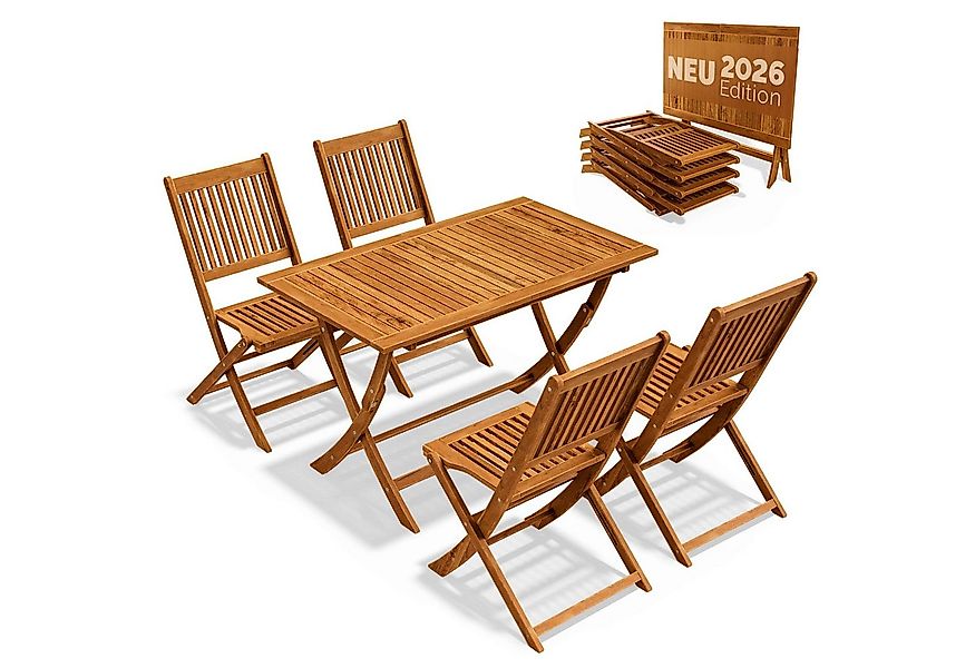Casaria Gartenlounge-Set, (5-tlg), Gartenmöbel Set FSC®-zertifiziert Neues günstig online kaufen