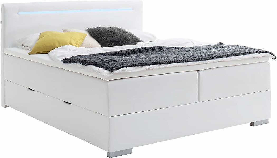meise.möbel Boxspringbett »Las Vegas 2«, inkl. LED Beleuchtung im Kopfteil, günstig online kaufen