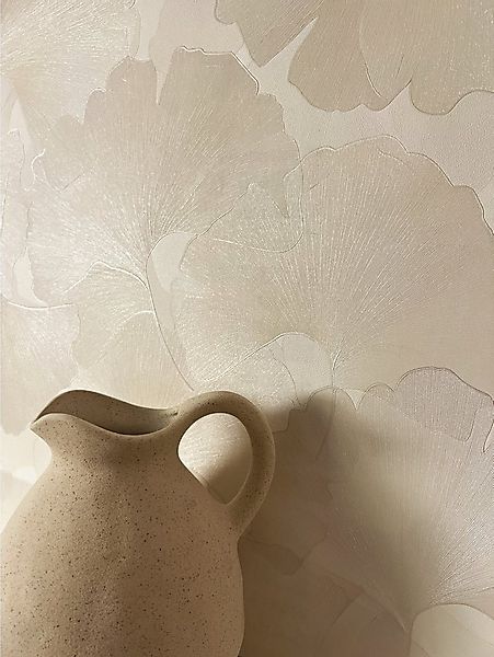 Newroom Vliestapete Druina Creme Tapete Mustertapete Blumen, Blätter, Leich günstig online kaufen
