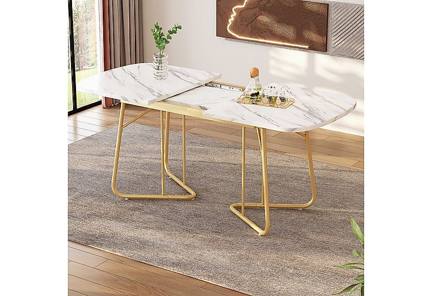 BlingBin Esstisch Erweiterbarer Esstisch, Ausziehbarer Küchentisch mit Meta günstig online kaufen