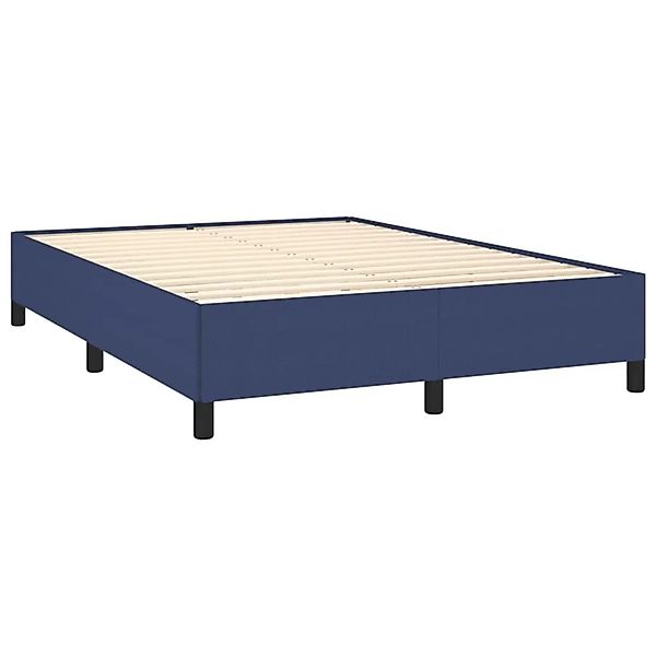 vidaXL Bettgestell ohne Matratze Blau 140x200 cm Stoff 347072 günstig online kaufen
