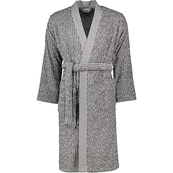 Möve Bademäntel unisex Kimono Brooklyn Pinstripe - Farbe: nature/black - 08 günstig online kaufen