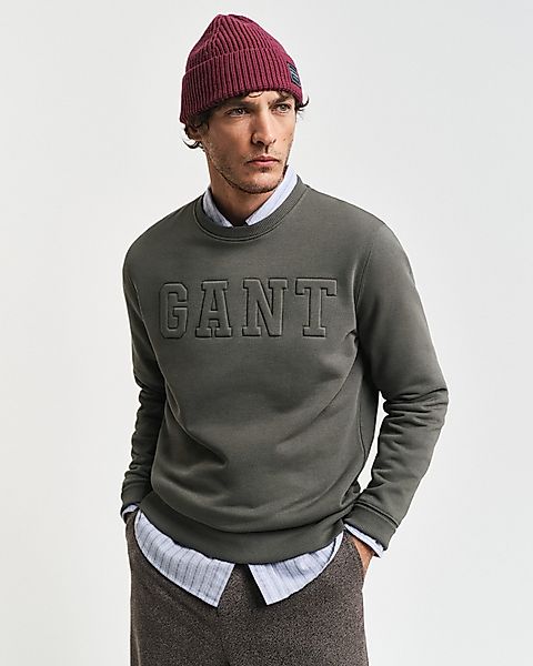 Gant Sweatshirt EMBOSSED C-NECK SWEAT eine günstig online kaufen
