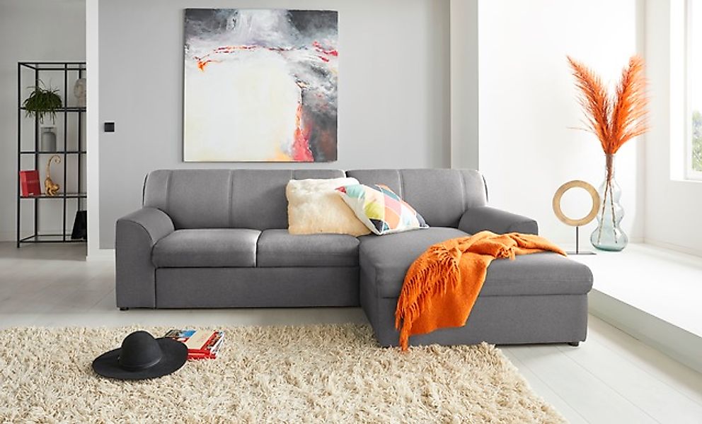 DOMO collection Ecksofa »Topper, elegant und zeitlos, kompaktes Stellmaß 24 günstig online kaufen
