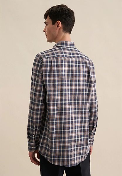 seidensticker Flanellhemd "Comfort", Comfort Langarm Button-Down-Kragen Kar günstig online kaufen