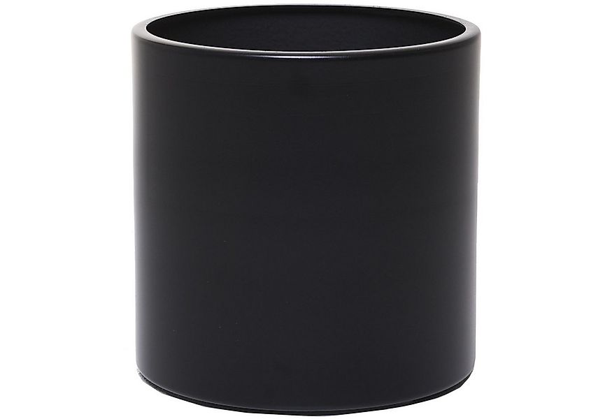 VIVANNO Blumentopf Aluminium NEW RONDO Rund - Tiefschwarz Matt (1 St), 25x2 günstig online kaufen