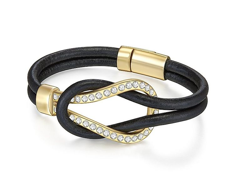 Lulu & Jane Armband schwarz, Echtleder günstig online kaufen