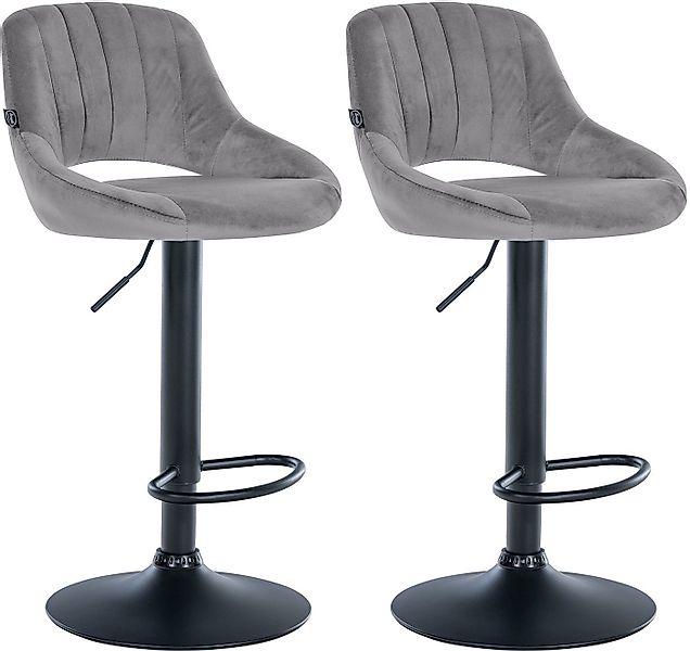 CLP Barhocker Milet Samt (2er Set, 2 St., 2er), höhenverstellbar und drehba günstig online kaufen
