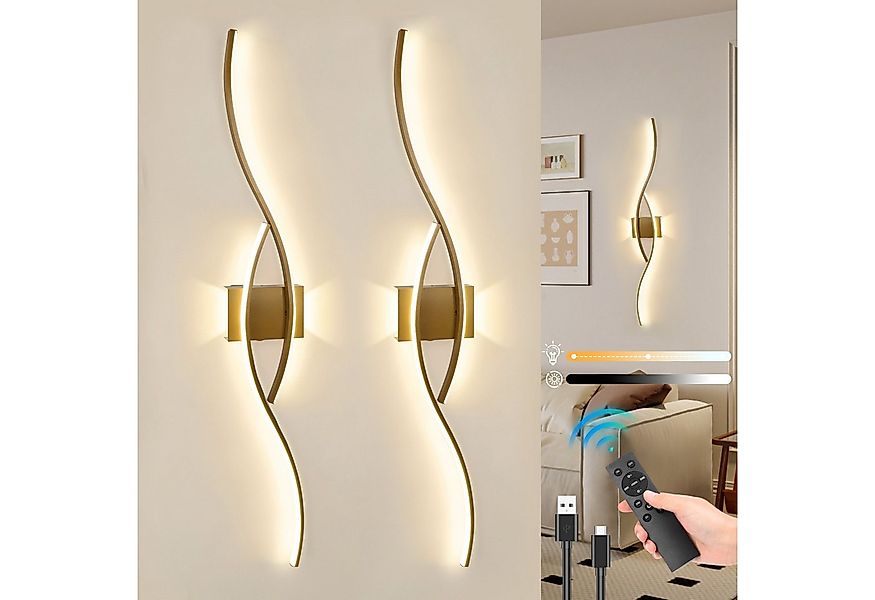 MUPOO LED Wandleuchte LED Wandleuchte Innen,Modern Wandlampe Dimmbare Wandb günstig online kaufen