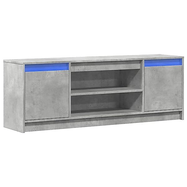 vidaXL TV-Schrank mit LED-Beleuchtung Betongrau 139,5x34x50 cm 852197 günstig online kaufen
