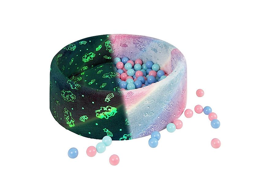 COSTWAY Bällebad, mit 200 Bällen, im Dunkeln leuchtend, für Babys günstig online kaufen