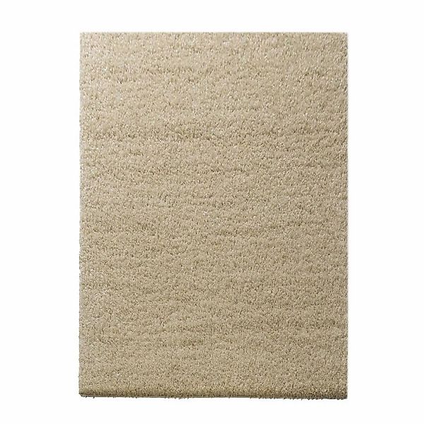 KARAT Shaggy Teppich Barcelona nach Maß Wohnteppich mit Weichem Flor Beige günstig online kaufen