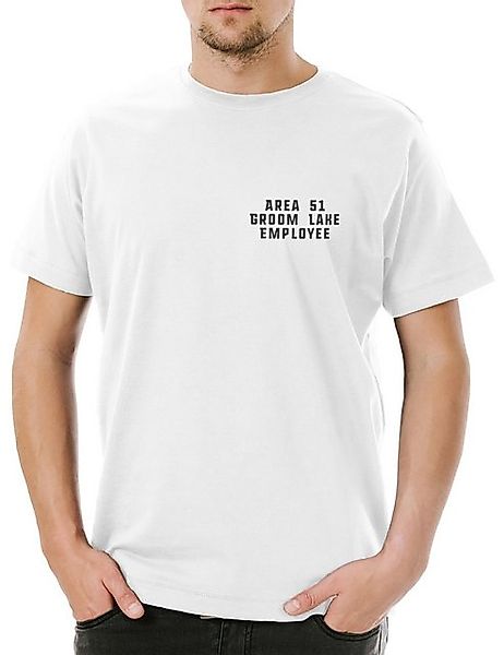 Urban Backwoods Print-Shirt Groom Lake Employee II Herren T-Shirt Alien UFO günstig online kaufen