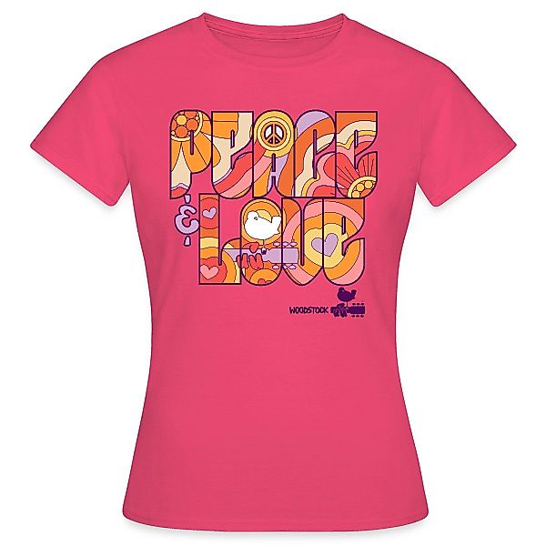 Spreadshirt T-Shirt Woodstock Peace Love Hippie günstig online kaufen