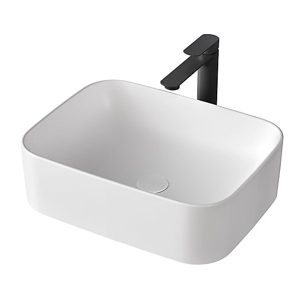 Emke Aufsatzwaschbecken 50,5 x 38 x 15 cm Badezimmer Rechteckiger Keramikwa günstig online kaufen