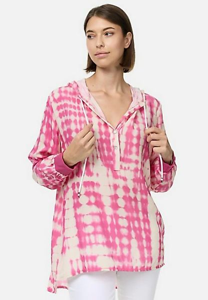 PM SELECTED Schlupfbluse PM63 (Stilvolle Hoodie Bluse mit Batikmuster) mit günstig online kaufen