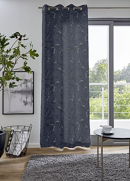 my home Vorhang "FLOWER" Ösen 1 Stk. tlg. Maß: 135 x 235cm, monochrom, in v günstig online kaufen