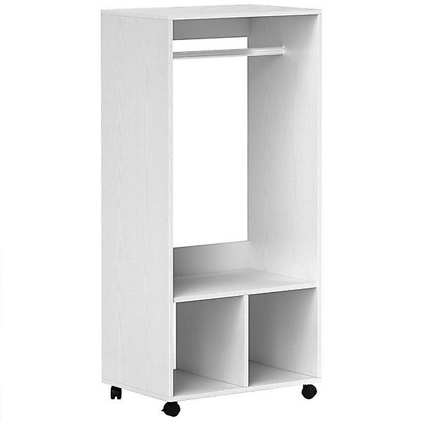 MC Star Kleiderschrank Garderobe Schrank mit Regal 4 Schwenkräder für Wohnz günstig online kaufen