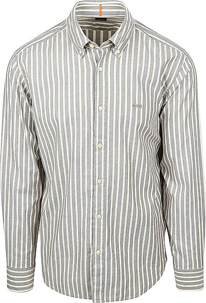 BOSS Ricoplus Hemd Streifen Grau - Größe L günstig online kaufen