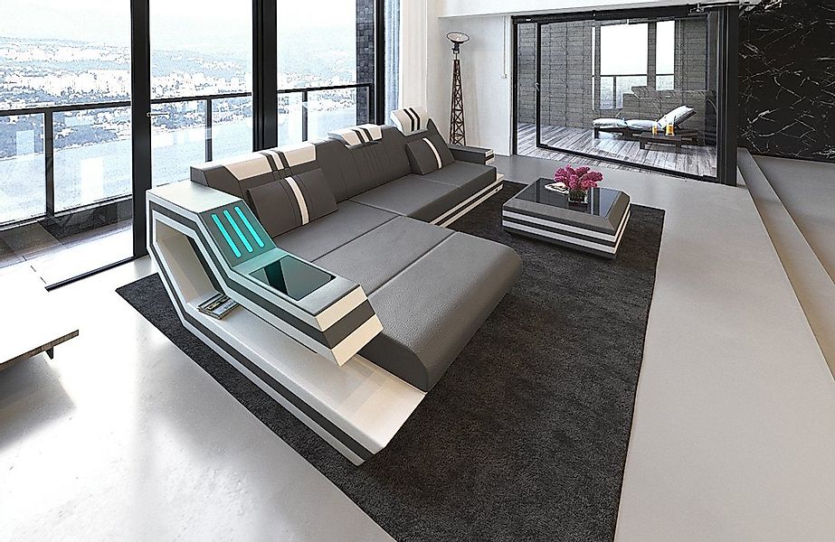 Sofa Dreams Ecksofa Ledercouch Ledersofa Ravenna günstig online kaufen