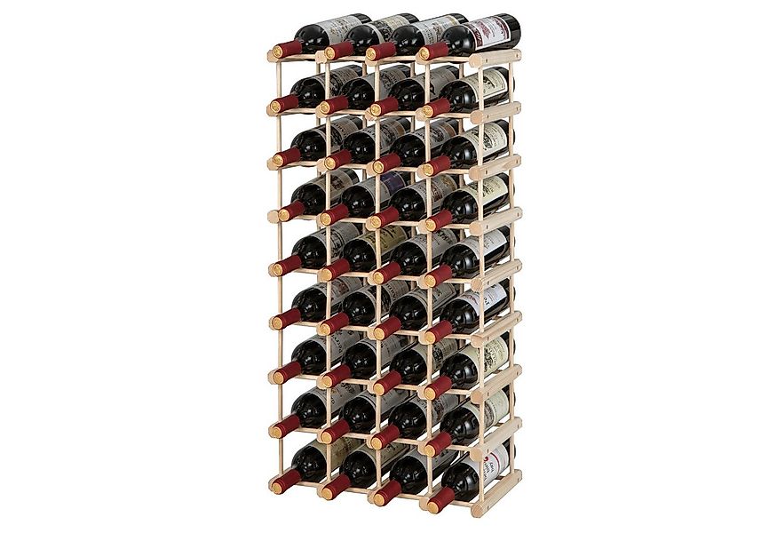 COSTWAY Weinregal, stehend, Kiefernholz, für 36 Flaschen, 44,5x24x86cm günstig online kaufen