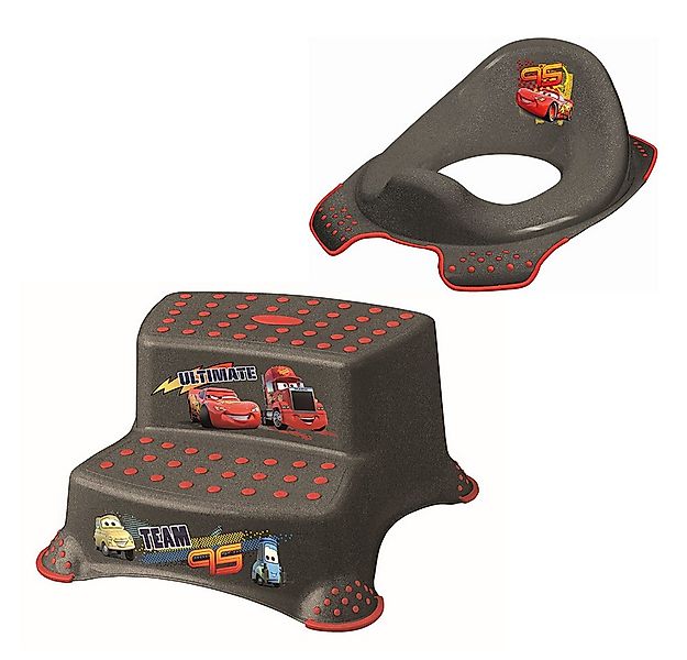 KiNDERWELT Tritthocker 2er Set Disney Cars metallic WC Aufsatz + Hocker (2e günstig online kaufen