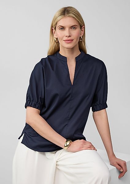 s.Oliver BLACK LABEL Kurzarmbluse Popeline-Bluse mit günstig online kaufen