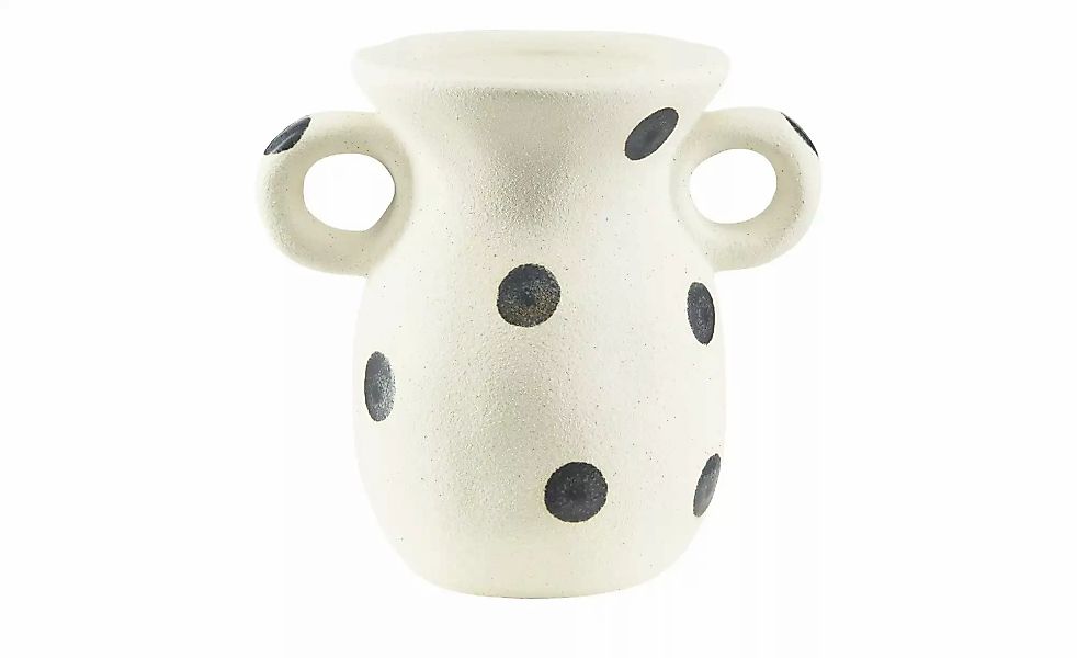 HOME STORY Vase Punkte   ¦ creme ¦ Steinzeug ¦ Maße (cm): H: 15  Ø: 16 Acce günstig online kaufen