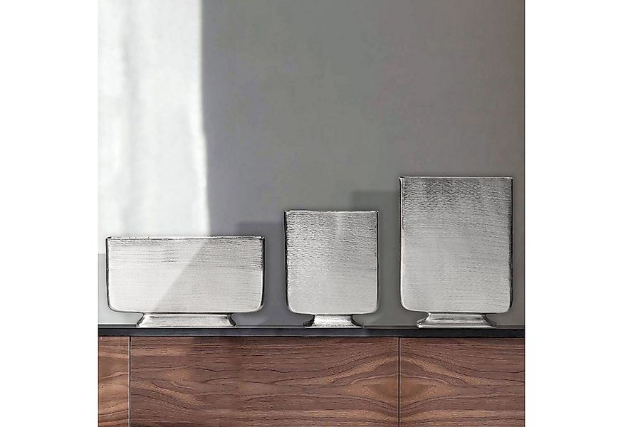 FINEBUY Tischvase FB65072 Vase 3er Set Blumenvase Aluminium Dekovase Modern günstig online kaufen