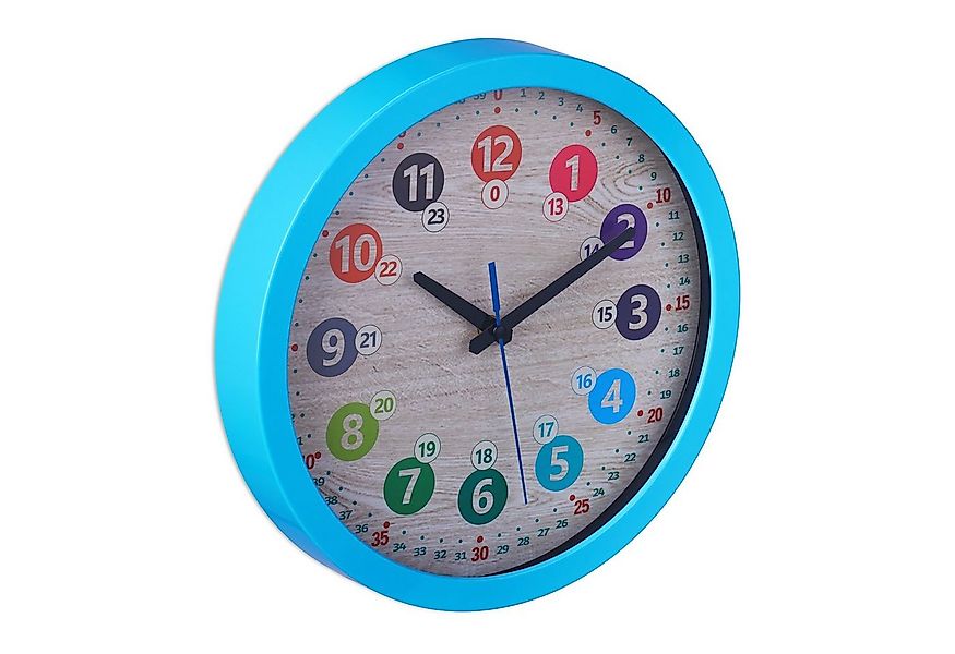 relaxdays Wanduhr Blaue Wanduhr für Kinder günstig online kaufen