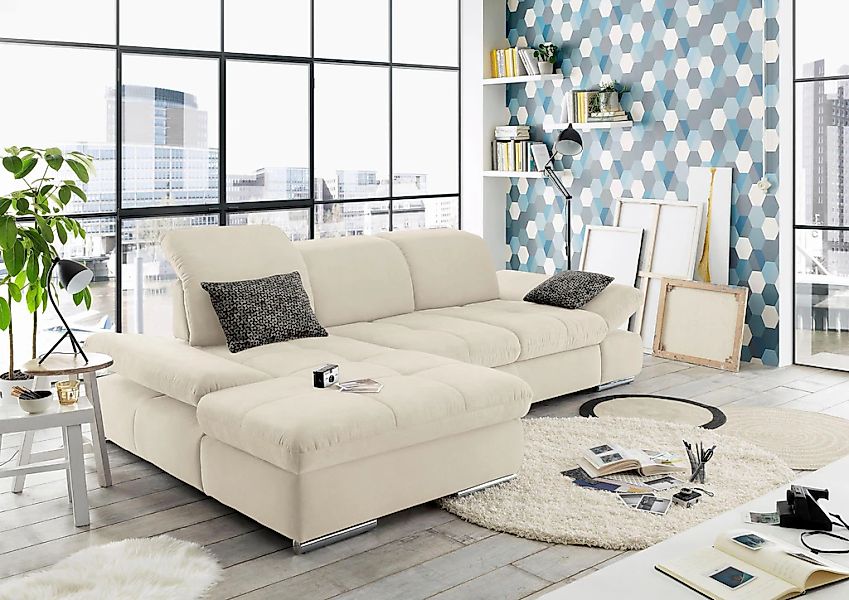 set one by Musterring Ecksofa "SO4100 V" mit verstellbaren Kopfteilen, wahl günstig online kaufen