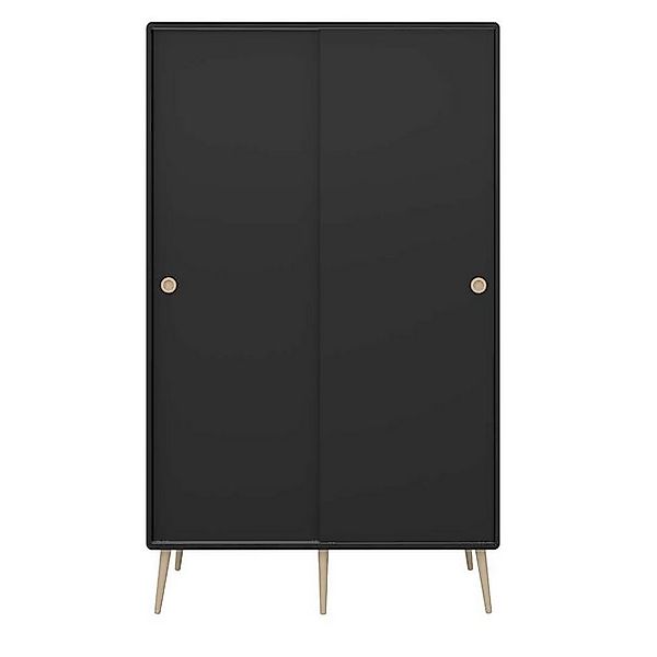 ebuy24 Kleiderschrank Softline Kleiderschrank 2 Schiebetüren schwarz. günstig online kaufen