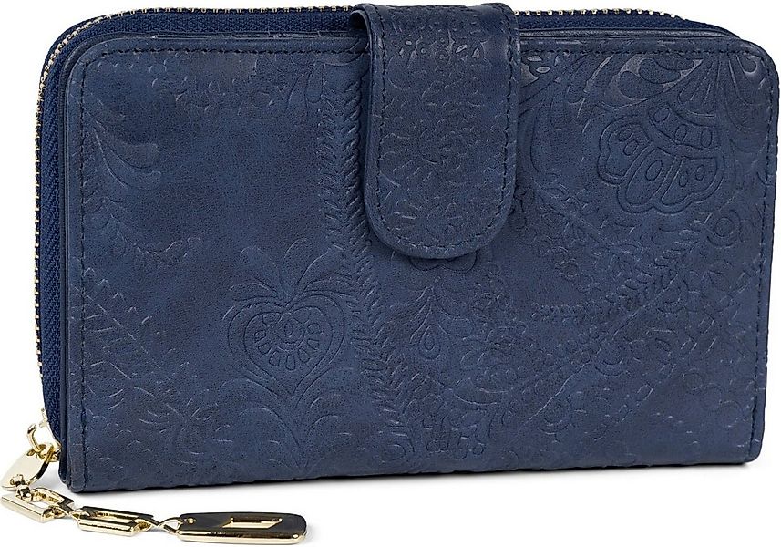styleBREAKER Geldbörse Geldbörse mit Paisley Blumen Blüten Prägung (1-tlg) günstig online kaufen