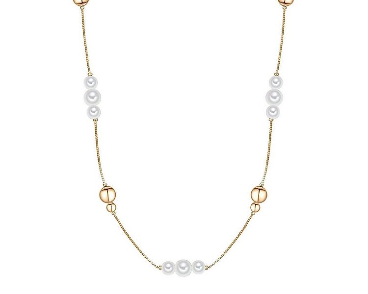 Lulu & Jane Perlenkette gelbgold günstig online kaufen