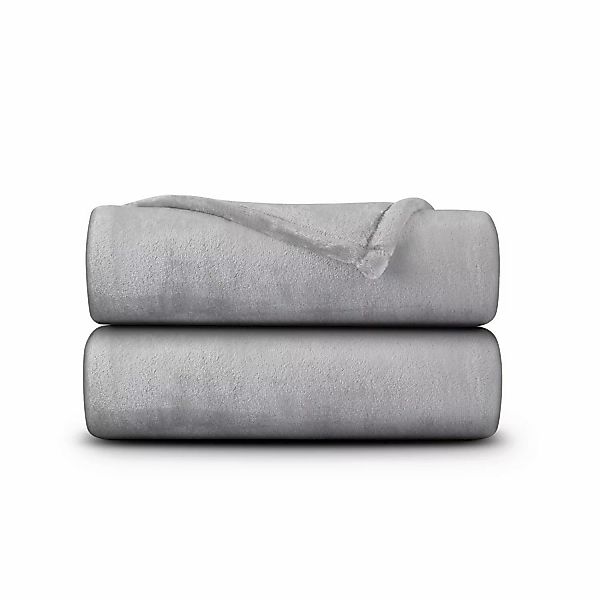 Bestlivings Kuscheldecke Cashmere Touch 200 x 220 cm Silber günstig online kaufen