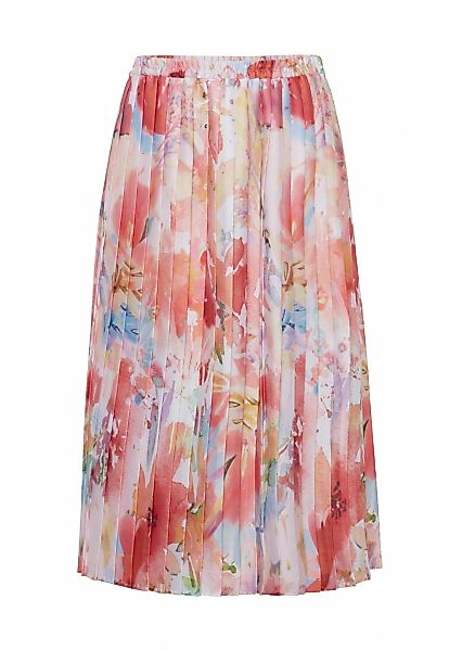 GOLDNER Schlupfrock "Kurzgröße Plisseerock mit floralem Druck" günstig online kaufen