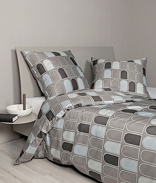 Janine Janine Mako-Satin Bettwäsche J.D. 87084 taupe Größe:  200x220 cm + 2 günstig online kaufen