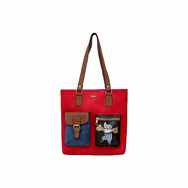 DOGO Umhängetasche "Multi Pocket Bag Shopper-Tasche Cat And Mouse Damen", H günstig online kaufen