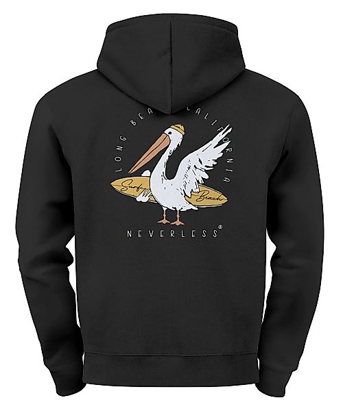 Neverless Hoodie Hoodie Backprint Pelikan Print günstig online kaufen