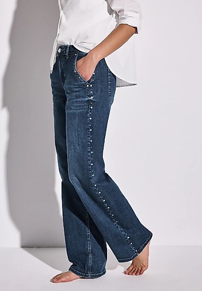 STREET ONE High-waist-Jeans mit Nieten günstig online kaufen
