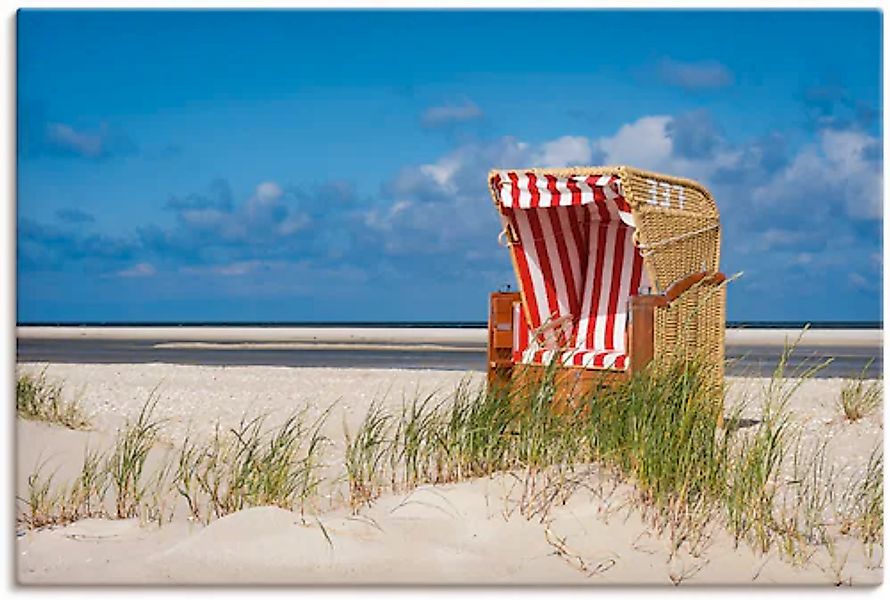 Artland Wandbild "Strandkorb 337", Strand, (1 St.), als Leinwandbild, Wanda günstig online kaufen