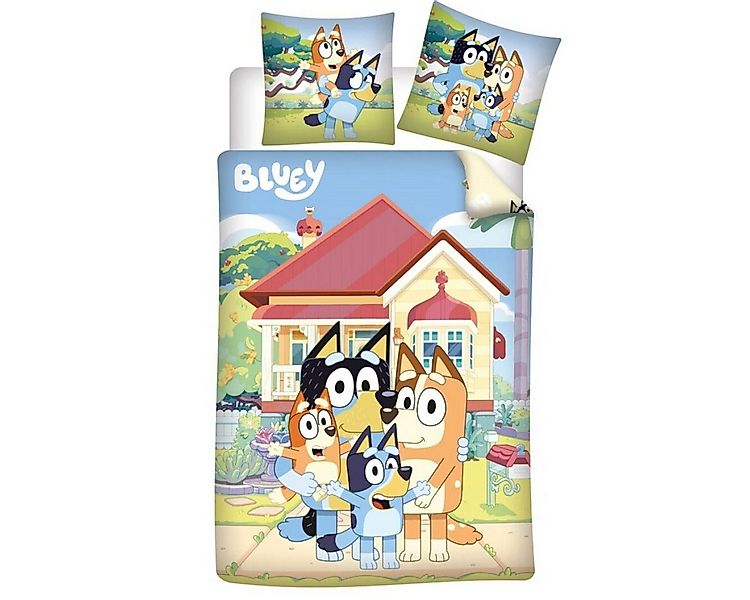 Aymax sprl Bettwäsche Bluey Flanell 140x200 cm + Kissenbezug 65x65 cm Baumw günstig online kaufen