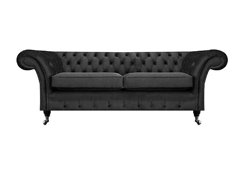 JVmoebel 2-Sitzer Luxus Schwarz Sofa Zweisitzer Textil Couch Wohnzimmer Ein günstig online kaufen