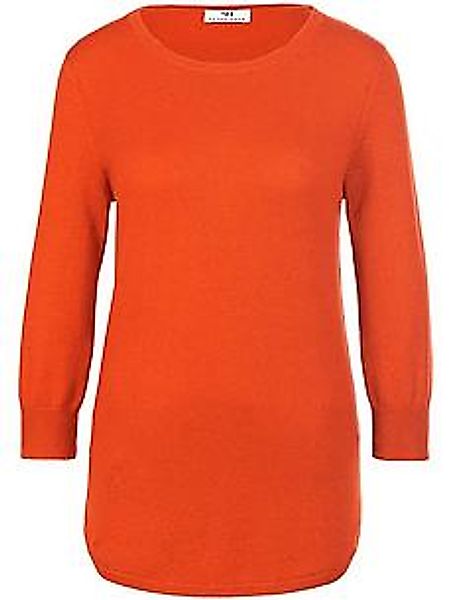 Rundhals-Pullover aus Seide und Kaschmir Peter Hahn orange günstig online kaufen