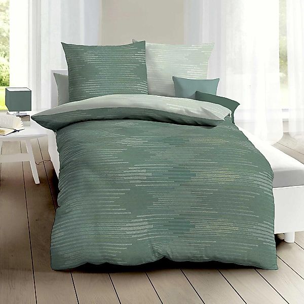 TRAUMSCHLAF Bettwäsche Ikat, Biber, 2 teilig, günstig online kaufen
