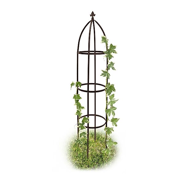 relaxdays Rankhilfe Obelisk Metall braun 190 günstig online kaufen