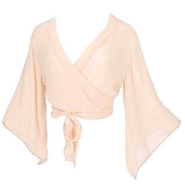 Guru-Shop Longbluse Kurztop, Boho Blusentop, Wickeltop, günstig online kaufen